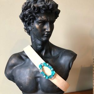 Oscar de la Renta Jeweled Buckle Belt